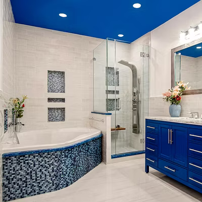 Blue tiles with Bathtub-2