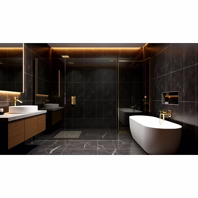 Pure Black Luxury Bathroom-4