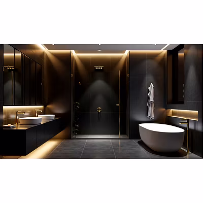 Pure Black Luxury Bathroom-3