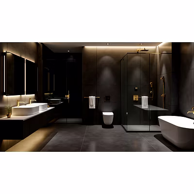 Pure Black Luxury Bathroom-2