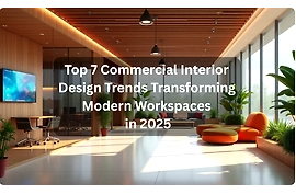 Modern Office with Biophilic and Smart Interior Design Elements - 2025 Trends
