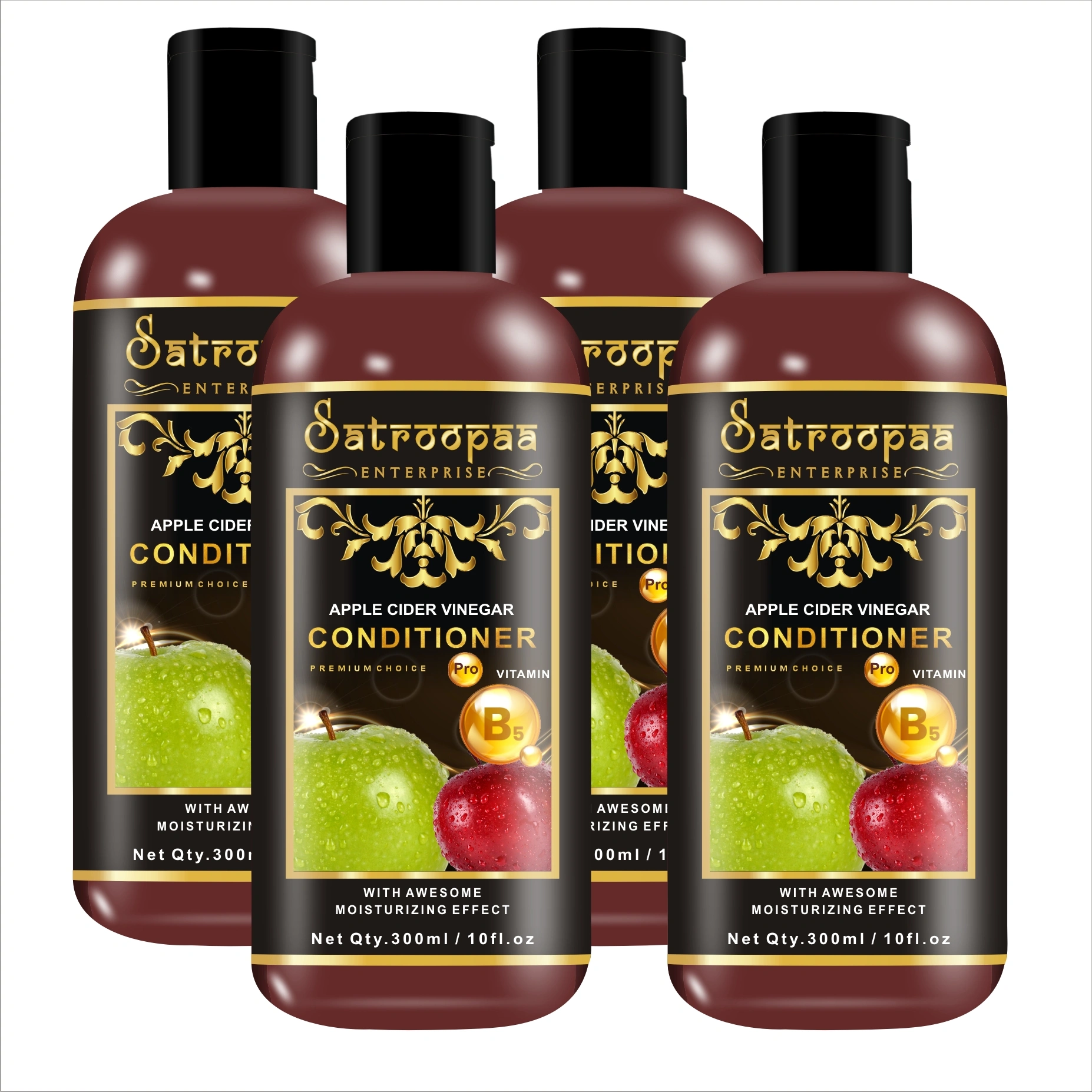 satroopaa Apple Cider Vinegar Conditioner With Pro vitamin B5 300ML  (300 ml)-1-4