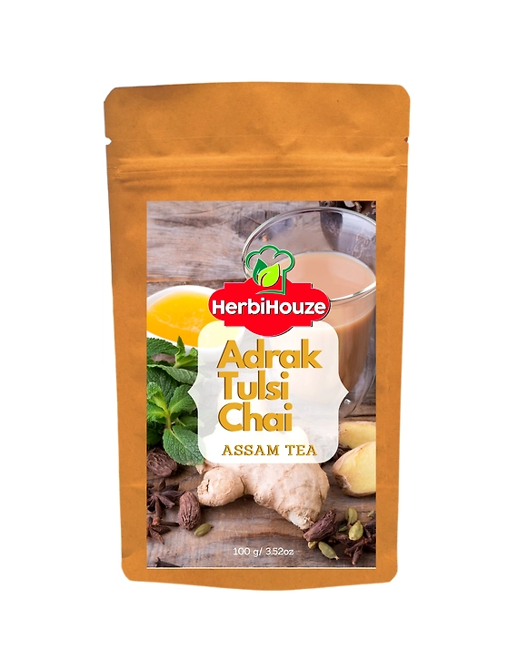 HerbiHouze Adrak Tulsi Chai-HHZADTULCHAI
