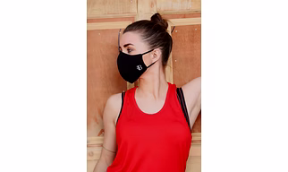 Black Bamboo Fabric Face Mask - Pack of 2