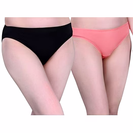 bamboo fabric low waist underwear | peach & black | pack of 2