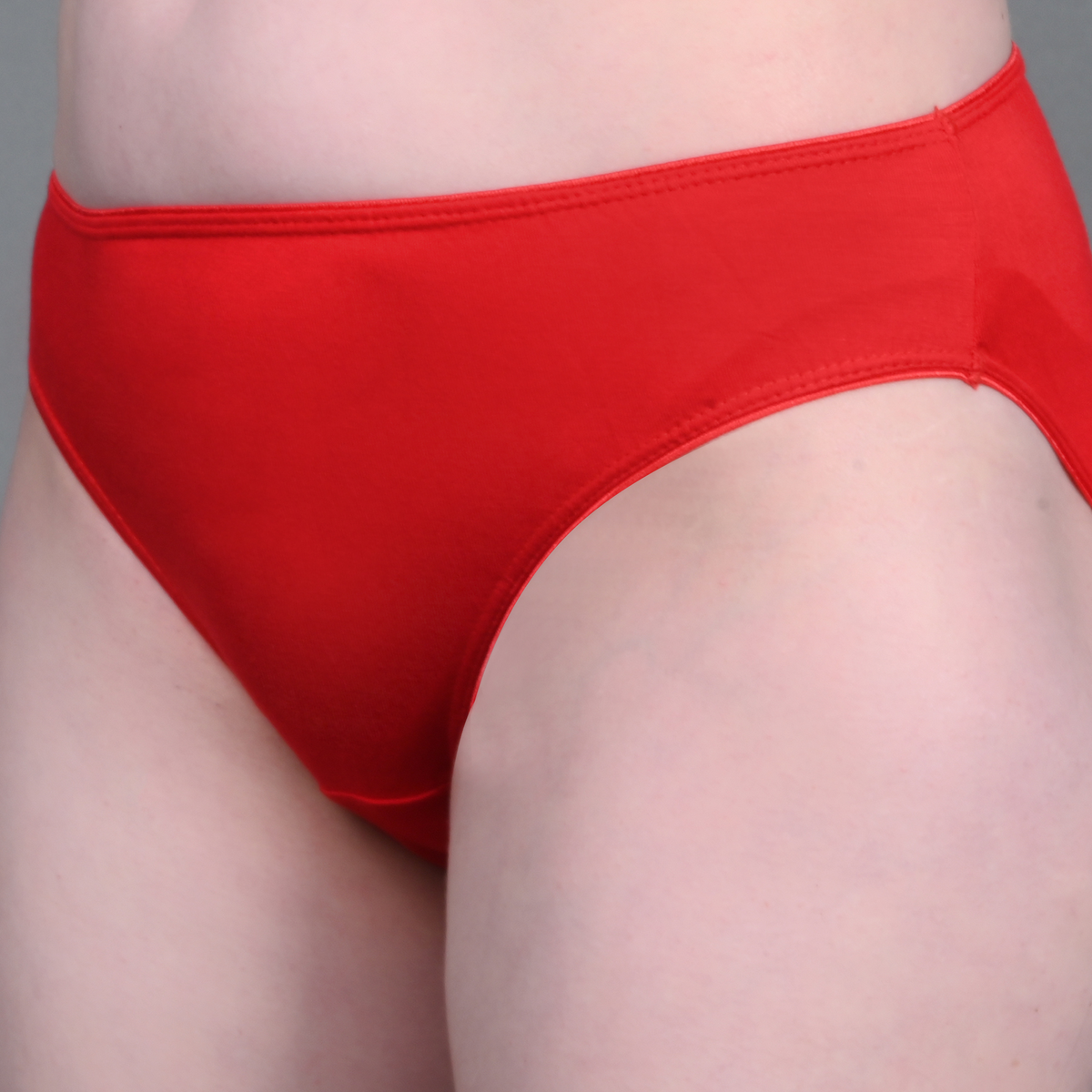 Bamboo Fabric Mid Rise Underwear | Red &amp; Black | Pack of 2-S-1