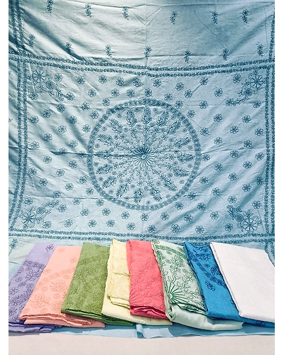 Chikankari bedsheet-12720273