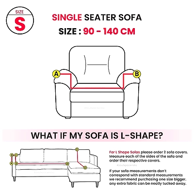 The Krafting Company Sofa Cover D1 Printed