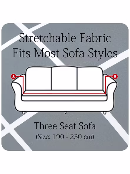 Sofa Cover D17 Printed-3 Seater
