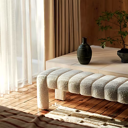 strio - upholstered bench for bedroom & entryway - customisable