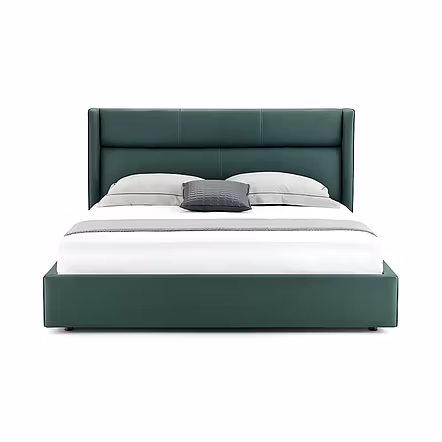 Zenora -  Premium Winged Upholstered Bed – Custom Sizes - King & Queen
