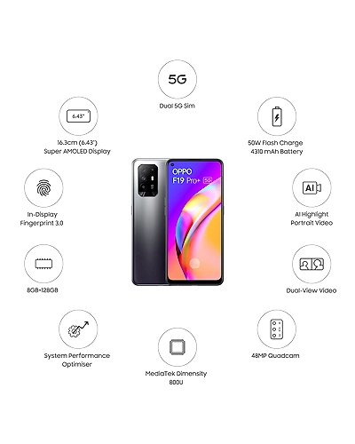 OPPO F19 Pro+ 5G (Fluid Black, 8GB RAM, 128GB Storage)-2