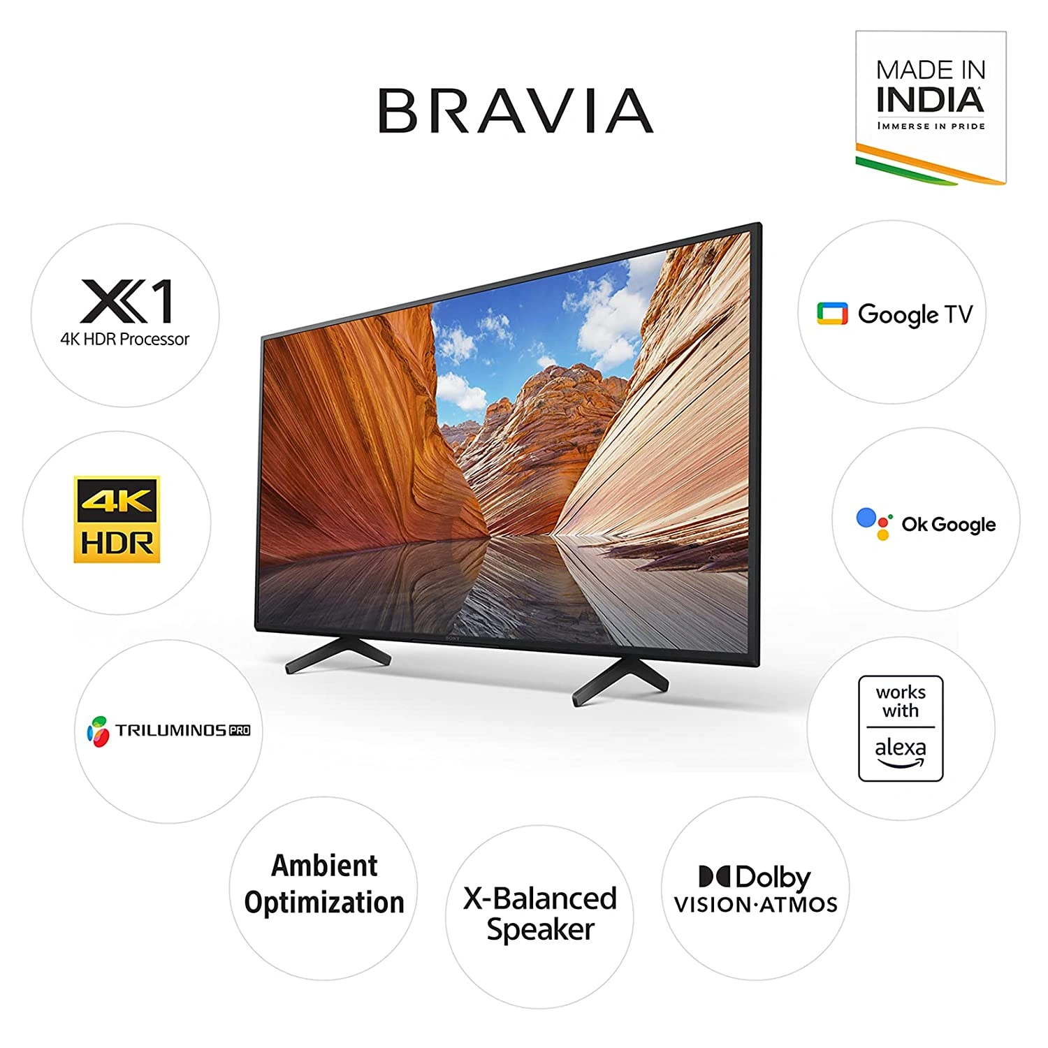 Sony Bravia 126 cm (50 inches) 4K Ultra HD Smart LED Google TV KD-50X80J (Black) (2021 Model) | with Alexa Compatibility-2