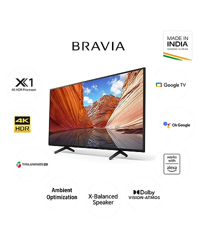 Sony Bravia 126 cm (50 inches) 4K Ultra HD Smart LED Google TV KD-50X80J (Black) (2021 Model) | with Alexa Compatibility-2