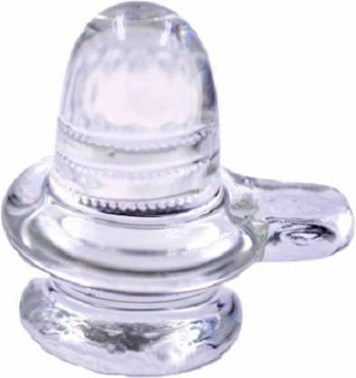 craftfry shivling Glass showpiece in home decor for puja Decorative Showpiece - 5 cm  (Glass, Clear)-10593750