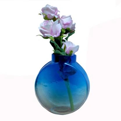 craftfry Glass Vase  (18 cm., Multicolor)-1