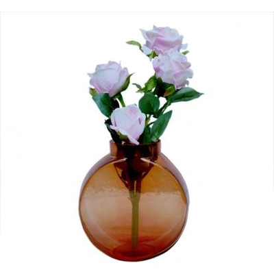 craftfry Glass Vase (16 cm., Brown)