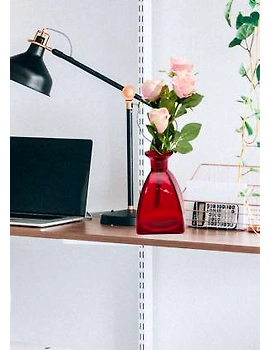 craftfry Exclusive glass Hut Shape Flower Vases in red colour Glass Vase  (2 inch, Red)-1-sm