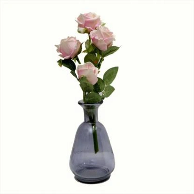 craftfry Inconsiderable glass Pomegranate Shape Flower Vases in black colour Glass Vase (4.3 inch, Black)