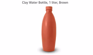 Clay water bottle 1 litre