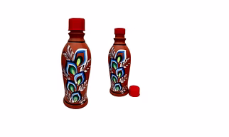 Clay water bottle ( printed ) 750 ml