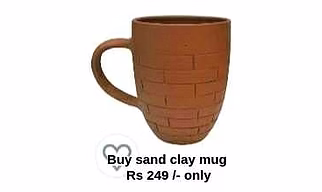 Sand Clay mug for milk