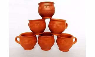 Clay cup set ( set of 6 )