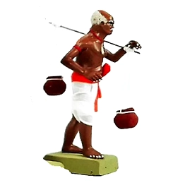 Krishnanagar Handicraft Clay Dolls in Pair