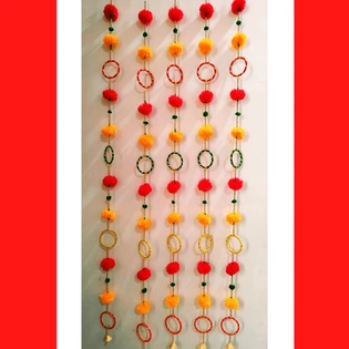 Handmade Traditional Indian Decorative Hanging (Toran, Latkan) for Home Decor, Wall & Main Door (Multicolor)