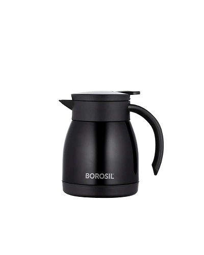 Borosil 500ML - Stainless Steel - Vacuum Insulated Teapot Flask, Black-STBSLKUA103