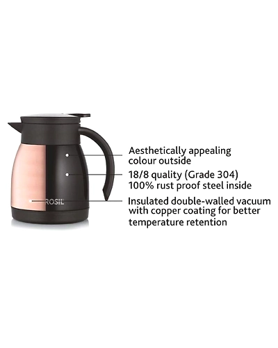 Borosil 500ML - Stainless Steel - Vacuum Insulated Teapot Flask, Black-2