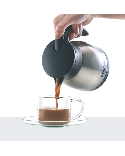 Borosil 1.0 L - Stainless Steel - Vacuum Insulated Teapot Flask, Black-Stainless Steel-1.0 L-3