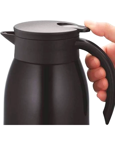 Borosil 1.5 L - Stainless Steel - Vacuum Insulated Teapot Flask, Black-Black-2