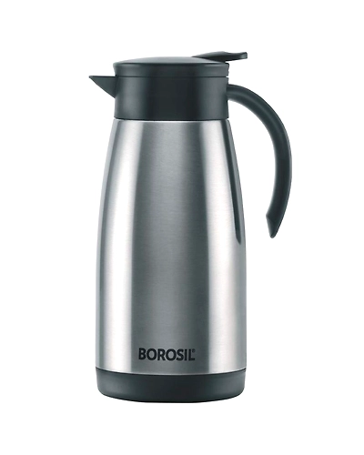 Borosil 1.5 L - Stainless Steel - Vacuum Insulated Teapot Flask, Silver-STBSLKUA112