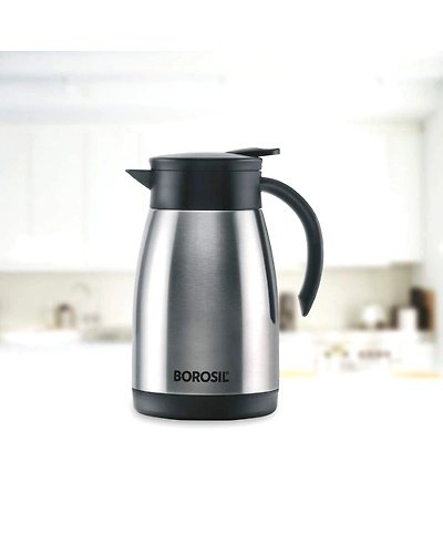 Borosil 1.5 L - Stainless Steel - Vacuum Insulated Teapot Flask, Silver-1
