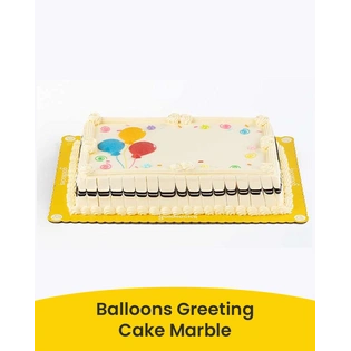 Balloons Greeting Cake Marble 8x12
