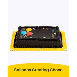 Balloons Greeting Cake Choco 8x12
