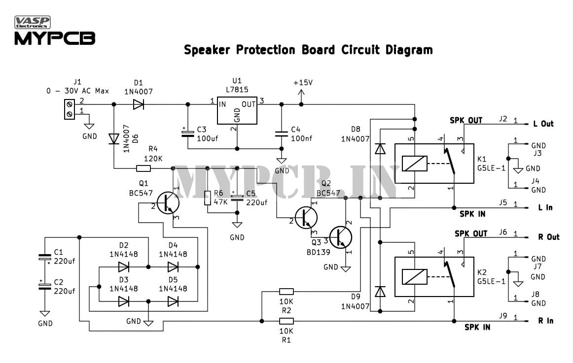 Speaker Protection Board Dual Channel using 12v Relay - PCB only-2