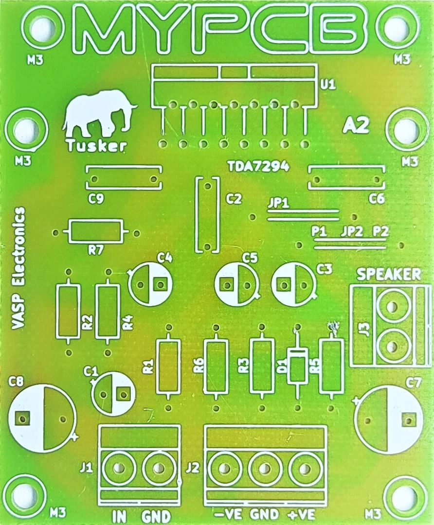 TDA7294 100 Watt Audio Amplifier Board - High Power in Compact Size - PCB only-TUSKER_PCB