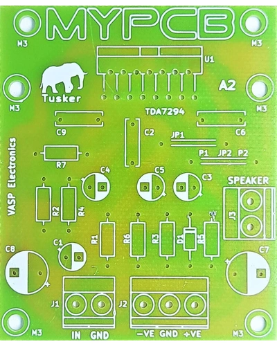 TDA7294 100 Watt Audio Amplifier Board - High Power in Compact Size - PCB only-TUSKER_PCB