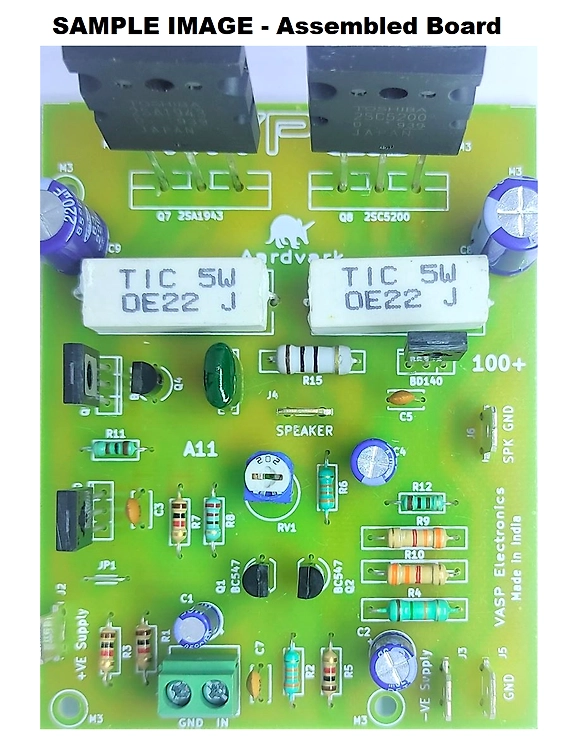 100 Watt 2SC5200 2SA1943 Easy to Make Power Amplifier Board - Must for