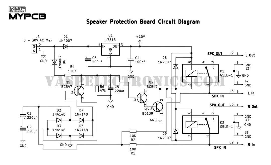 12v Stereo Speaker Protection Board 10 Ampere Dual Channel - Easy to Make Hobby Kit - New Version-2