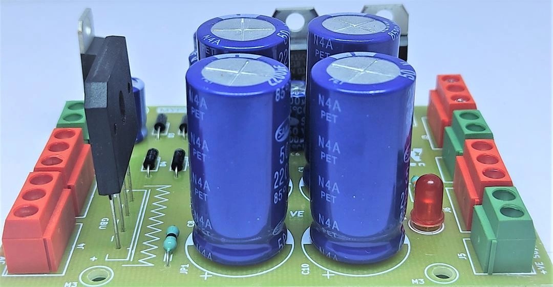 10A Unregulated &amp; 1.5A Regulated Multiuse Power Supply 2200uf x 4 Capacitors - Assembled Board-1