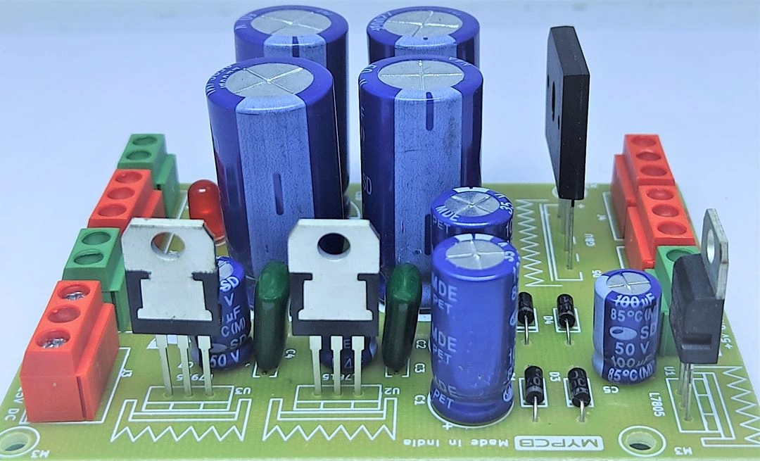 10A Unregulated &amp; 1.5A Regulated Multiuse Power Supply 2200uf x 4 Capacitors - Assembled Board-3