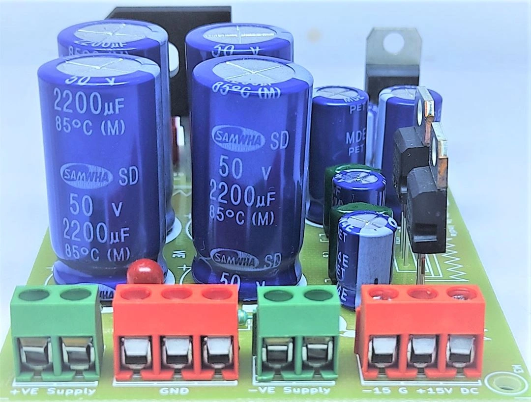 10A Unregulated &amp; 1.5A Regulated Multiuse Power Supply 2200uf x 4 Capacitors - Assembled Board-4