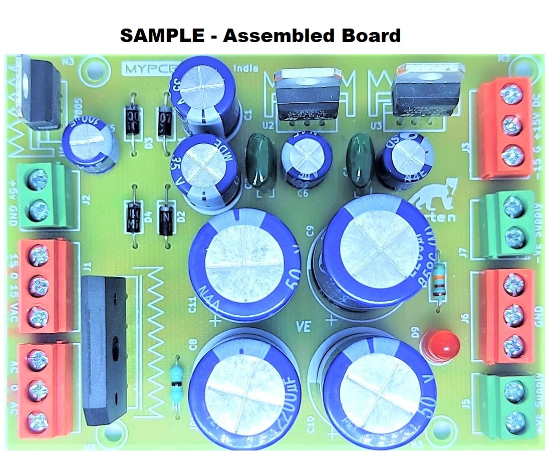 10A Unregulated &amp; 1.5A Regulated Multiuse Power Supply 4700uf x 4 Capacitors - PCB only-3