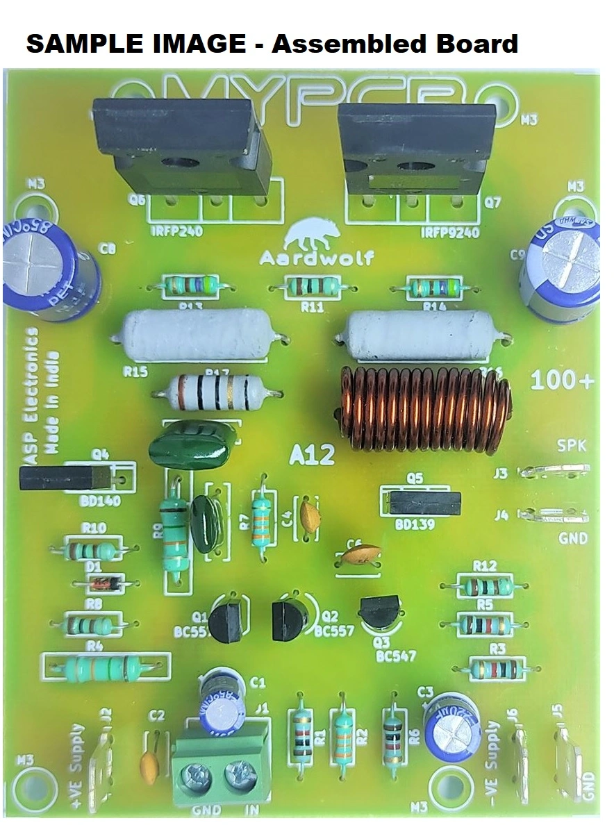 100 Watts Mosfet Amplifier Board - Best for Subwoofers using IRFP240 IRFP9240 - PCB only-3