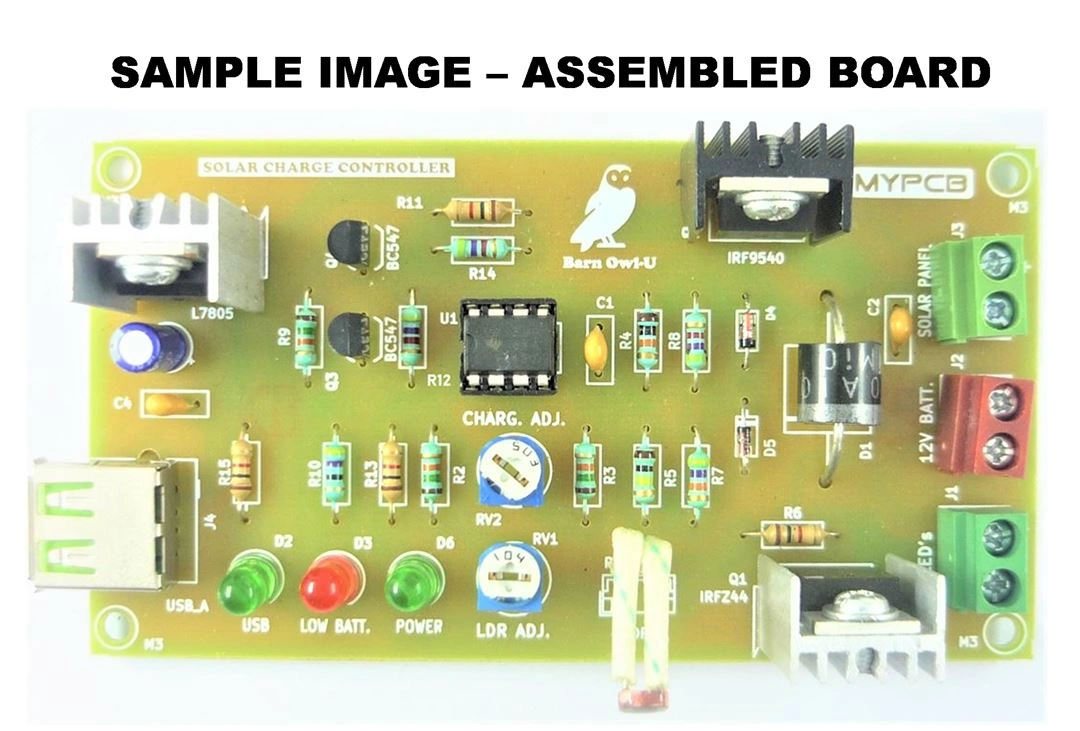 12 Volt 10 Ampere Solar Charge Controller / Charger with Dusk to Dawn function for Street Lights - PCB only-2