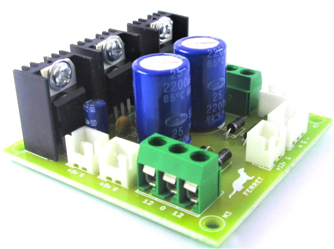 Compact +15v -15V +5v Regulated Low Noise Compact size Power Supply for Audio Applications - Assembled Board-2