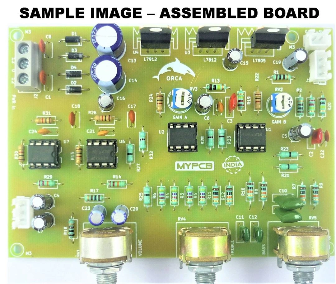 Hi-fi Stereo Bass Treble with Gain Control and Active Volume - PCB only-2